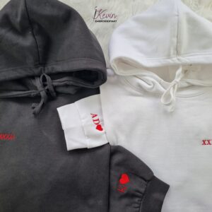 Custom Roman Numeral Embroidered Hoodie - Image 4