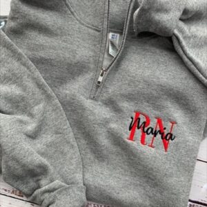 Personalized Nurse Quarter Zip Sweatshirt - Image 3