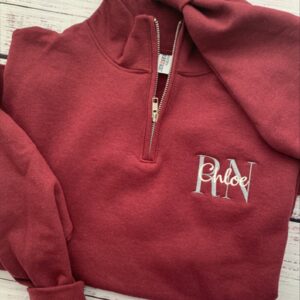 Personalized Nurse Quarter Zip Sweatshirt