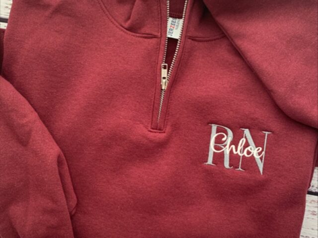 Personalized Nurse Quarter Zip Sweatshirt