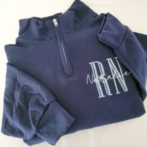 Personalized Nurse Quarter Zip Sweatshirt - Image 4