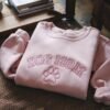 Custom Embroidered Dog Mom with Paw Sweatshirt